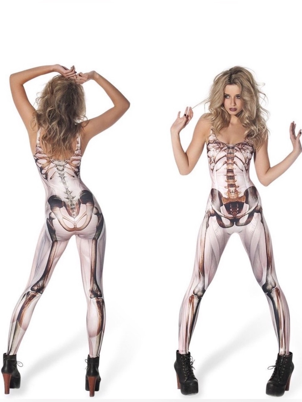 Black Milk Clothing Muscle and Bones 2.0 Catsuit Halloween Costume size XS